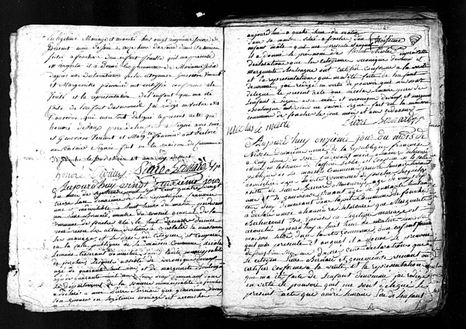 Fonches : naissances, mariages, décès (1793-1809)