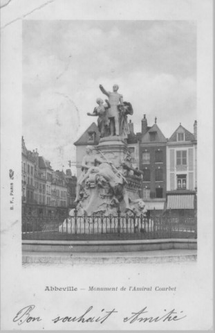 Abbeville. Monument de l'amiral Courbet
