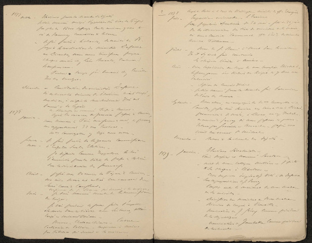 Éphémérides tenues par René Goblet entre 1880 et 1884