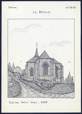 Le Boisle (Somme) : église Saint-Vast, 1668 - (Reproduction interdite sans autorisation - © Claude Piette)
