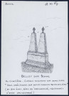 Belloy-sur-Somme : curieux monument sur sépulture au cimetière - (Reproduction interdite sans autorisation - © Claude Piette)