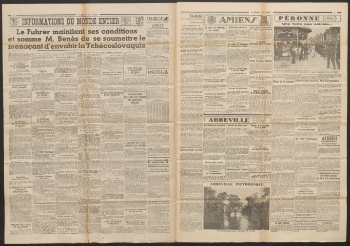 Le Progrès de la Somme, numéro 21558, 27 septembre 1938