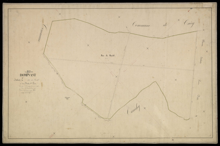 Plan du cadastre napoléonien - Domvast : Rondel (Le), E2