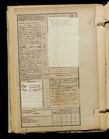 Garnier, Maurice Félix Albert, né le 12 février 1895 à Péronne (Somme), classe 1915, matricule n° 1061, Bureau de recrutement de Péronne