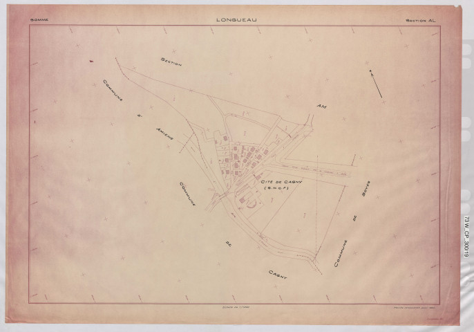 Plan du cadastre rénové - Longueau : section AL