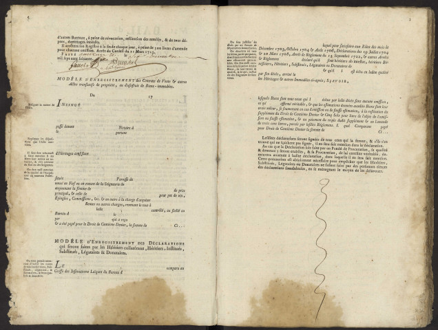 Centième denier du bureau d'Andainville pour la période du 26 décembre 1766 au 3 avril 1770