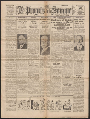 Le Progrès de la Somme, numéro 19950, 22 avril 1934
