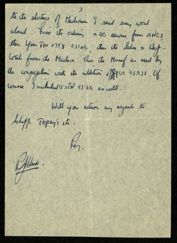 Lt R. Goldwater, B/393/120 L.A.A. Regt (Light Anti-Aircraft Artillery Regiment), B.L.A. (British Liberation Army), 29 Sep. 44 : lettre de Raymond Goldwater à son frère Stan