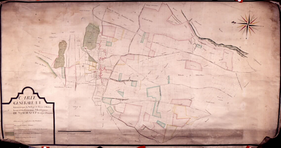 Carte générale et géométrique du village et terroir d'Halloy levée et dessinée pour Monseigneur De Machault, évêque d'Amiens