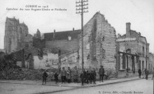 Corbie en 1918 - Carrefour des rues Auguste Gindre et Faidherbe
