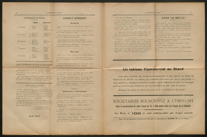 Amiens-tir, organe officiel de l'amicale des anciens sous-officiers, caporaux et soldats d'Amiens, numéro 27 (juillet 1930 - octobre 1930)