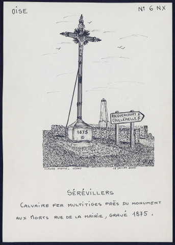 Sérévillers (Oise) : calvaire en fer multitiges - (Reproduction interdite sans autorisation - © Claude Piette)