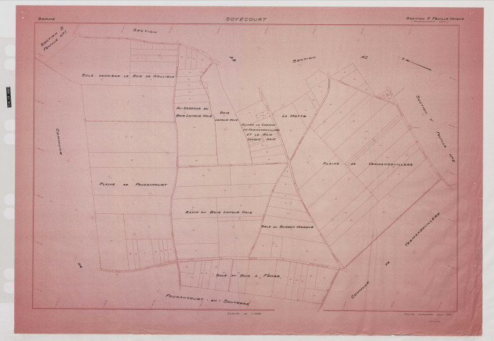 Plan du cadastre rénové - Soyécourt : section X