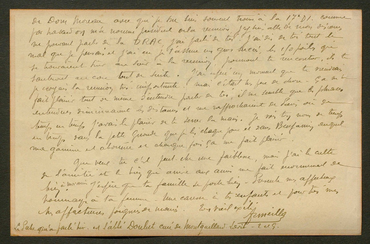 Témoignage de Armeilla, Albert (Lieutenant) et correspondance avec Jacques Péricard