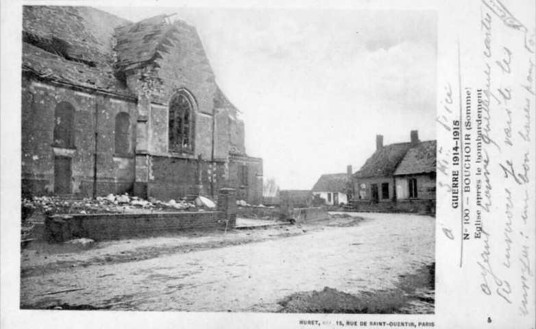 Eglise après le bombardement