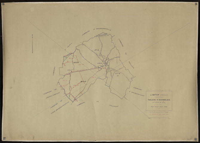 Plan du cadastre rénové - Limeux : tableau d'assemblage (TA)