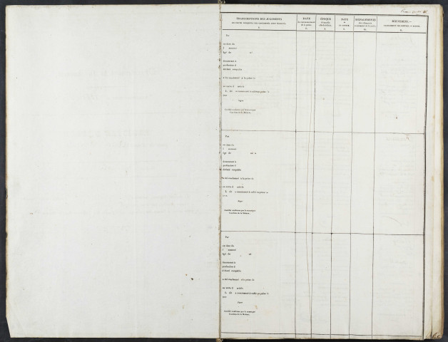 Maison d'arrêt d'Abbeville. Prévenus, condamnés et détenus. Registre d'écrou : numéros 1 à 843. 25 février 1837 - 06 septembre 1839