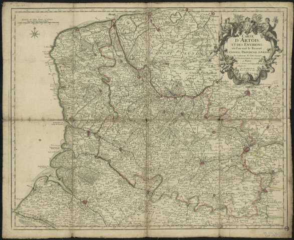 Carte d'Artois et des environs ou l'on voit le ressort du Conseil Provincial d'Artois