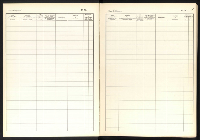 Table alphabétique du répertoire des formalités, de Habert à Hamier, volume 150 (Conservation des hypothèques d'Amiens)