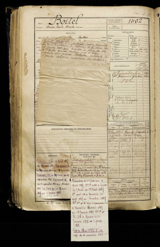 Boitel, Maurice Charles Alexandre, né le 04 mars 1896 à Doullens (Somme), classe 1916, matricule n° 1402, Bureau de recrutement d'Abbeville
