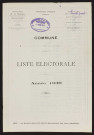 Liste électorale : Foucaucourt-Hors-Nesle
