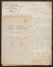 Témoignage de De Wilde, Albéric (Capitaine) et correspondance avec Jacques Péricard