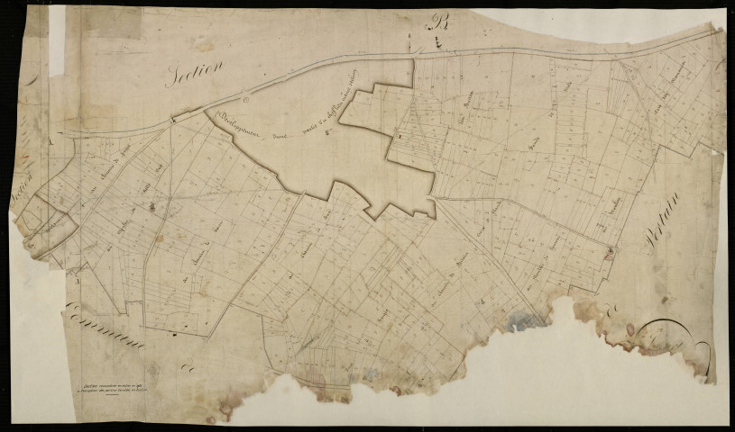 Plan du cadastre napoléonien - Licourt : Fosse à Berger (La), C1