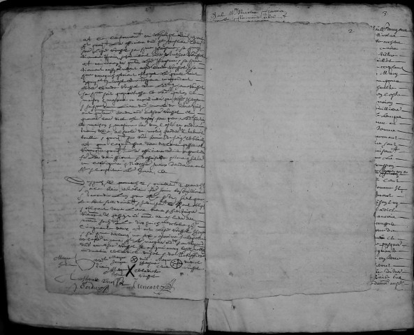 Etude de Me Nicolas Caron à Amiens (étude n°27). Minutes des années 1652-1654