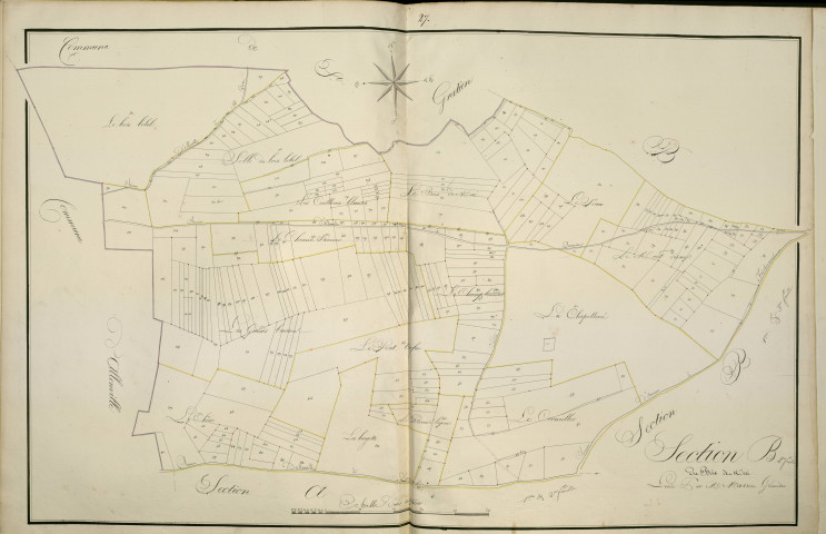 Plan du cadastre napoléonien - Atlas cantonal - Querrieu (Querrieux) : Bois de Mai (Le), B2
