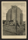 KIRCHE IN GUILLEMONT B. BAPAUME (NORDFRANKREICH) NACH DER SPRENGUNG. (Eglise de Guillemont près de Bapaume (Nord de la France) après le dynamitage