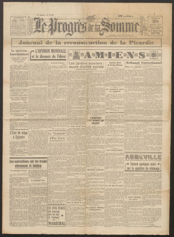 Le Progrès de la Somme, numéro 22292, 28 février 1941