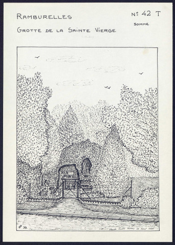 Ramburelles : grotte de la Sainte-Vierge - (Reproduction interdite sans autorisation - © Claude Piette)