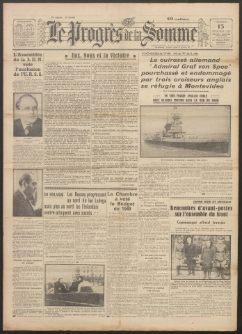 Le Progrès de la Somme, numéro 22000, 15 décembre 1939