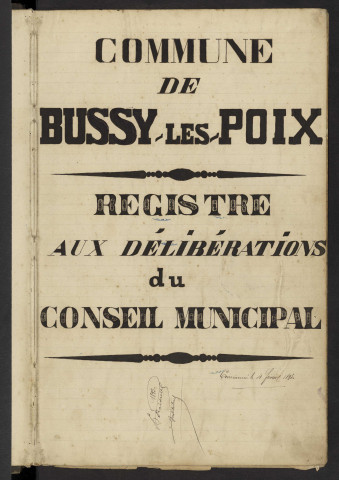 Bussy-lès-Poix. Déliébrations du conseil municipal