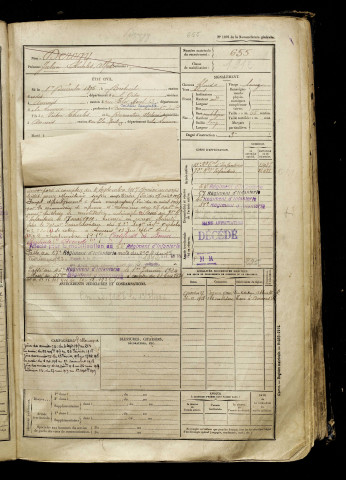 Derogy, Julien Charles Alfred, né le 01 décembre 1896 à Breteuil (Oise), classe 1916, matricule n° 655, Bureau de recrutement d'Amiens