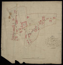 Plan du cadastre napoléonien - Warvillers : Chef-lieu (Le), développement des sections A, B et C