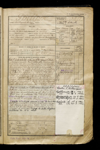 Philippe, Louis Raymond Hubert Achille, né le 10 juin 1899 à Brucamps (Somme), classe 1919, matricule n° 539, Bureau de recrutement d'Abbeville