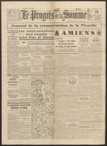 Le Progrès de la Somme, numéro 22432, 12 août 1941