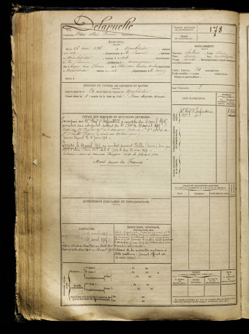 Delaruelle, Désiré Albert Phanius, né le 16 mai 1896 à Montdidier (Somme), classe 1916, matricule n° 178, Bureau de recrutement de Péronne