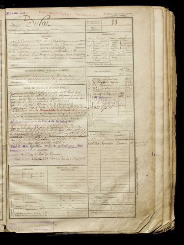 Bulot, Julien Jules Lucien, né le 09 janvier 1901 à Gratibus (Somme), classe 1921, matricule n° 11, Bureau de recrutement de Péronne