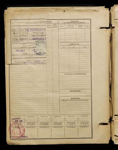 Leblanc, Emile Ernest, né le 08 mai 1890 à Grougis (Aisne), classe 1910, matricule n° 1268, Bureau de recrutement d'Amiens