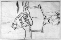 Plan géométral de l'enceinte fortifiée de la ville et de la citadelle de la ville d'Amiens