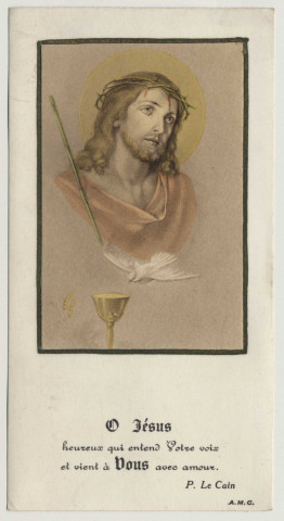 Ô Jésus heureux qui entend Votre voix et vient à Vous avec amour. Le Christ couronné d'épines