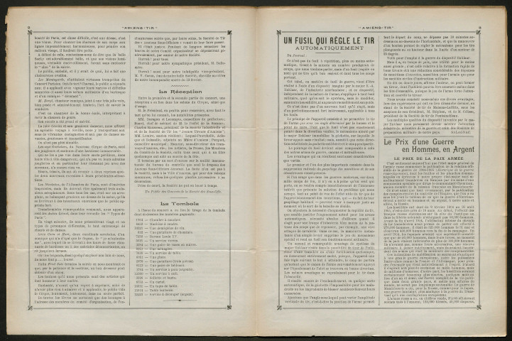 Amiens-tir, organe officiel de l'amicale des anciens sous-officiers, caporaux et soldats d'Amiens, numéro 1 (janvier 1912)