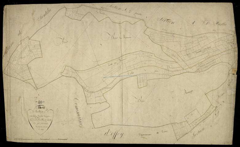 Plan du cadastre napoléonien - Thoix : Vallée du Puits (La), E1