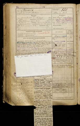 Decaix, Jean Baptiste Philéas Stanislas, né le 24 décembre 1888 à Aubigny (Somme), classe 1908, matricule n° 820, Bureau de recrutement d'Amiens