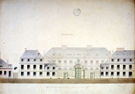Hôtel de préfecture : dessin de la façade donnant sur la rue de la République par Herbault, architecte départemental