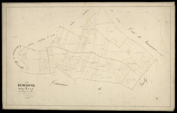 Plan du cadastre napoléonien - Remaisnil : Chemin des Mares (Le), A1