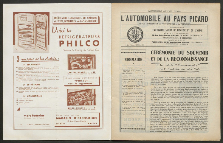 L'Automobile au Pays Picard. Revue de l'Automobile et du Tourisme. Organe officiel de l'Automobile-Club de Picardie et de l'Aisne, 380, juin 1955