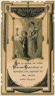 Premier communiant en prière devant l'eucharistie. Souvenir de première communion de Roger Dubost faite en l'église d'Aumale le 27 mai 1934